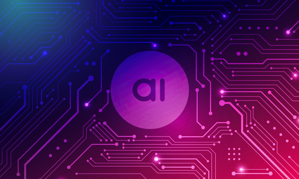 Tech Graphic with amazee.ai logo